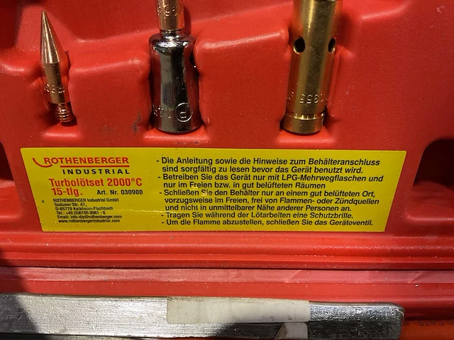 Rothenberger industrial brander 2000 °c brander set - afbeelding 4 van  4
