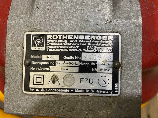 Rothenberger r60 riool verenmachine - afbeelding 4 van  4