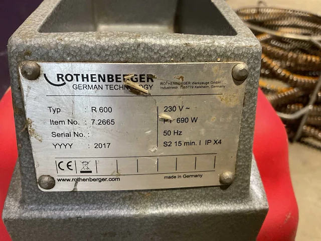 Rothenberger r600 riool verenmachine - afbeelding 5 van  5