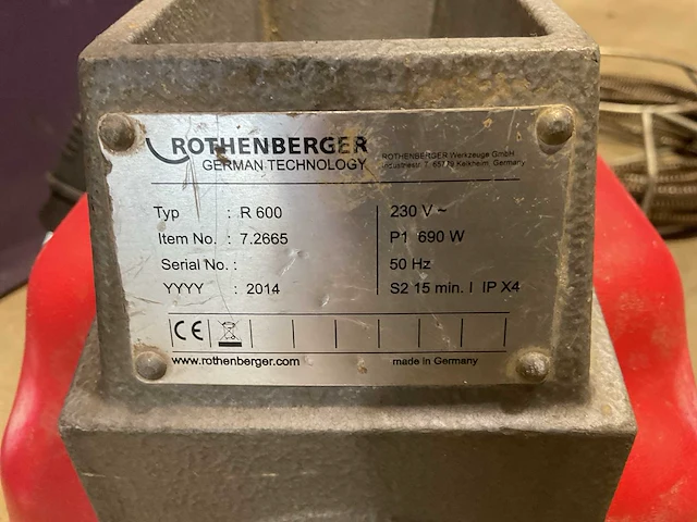 Rothenberger r600 riool verenmachine - afbeelding 5 van  5