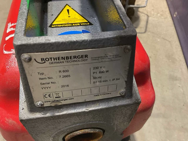 Rothenberger r600 rioolverenmachine - afbeelding 2 van  5