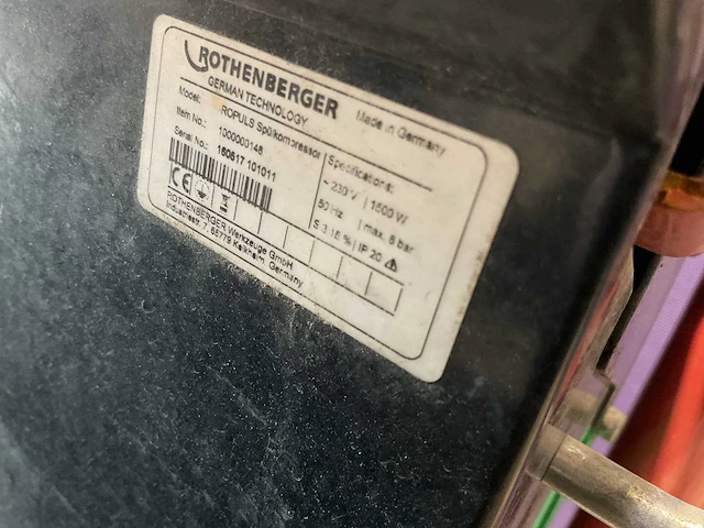 Rothenberger ropuls spoelcompressor - afbeelding 5 van  5