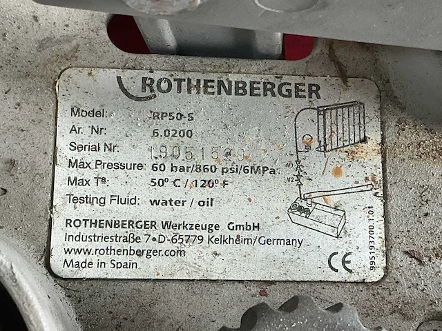 Rothenberger rp50 testpomp - afbeelding 4 van  4