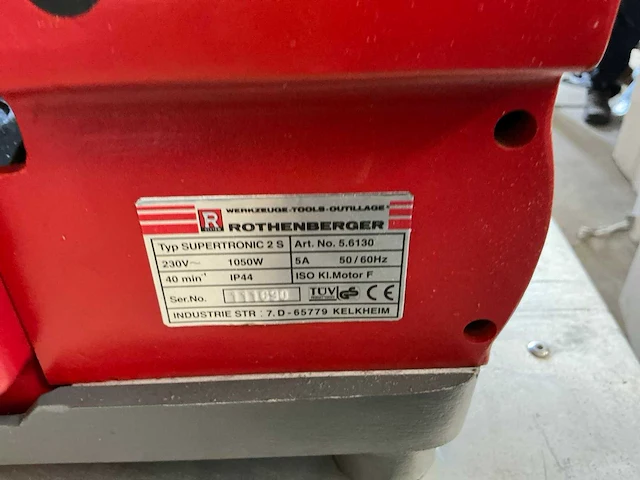 Rothenberger supertronic 2s draadsnijmachine - afbeelding 4 van  11