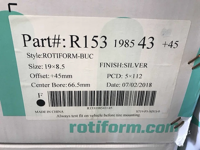 Rotiform-buc r153 aluminium velg (4x) - afbeelding 5 van  5