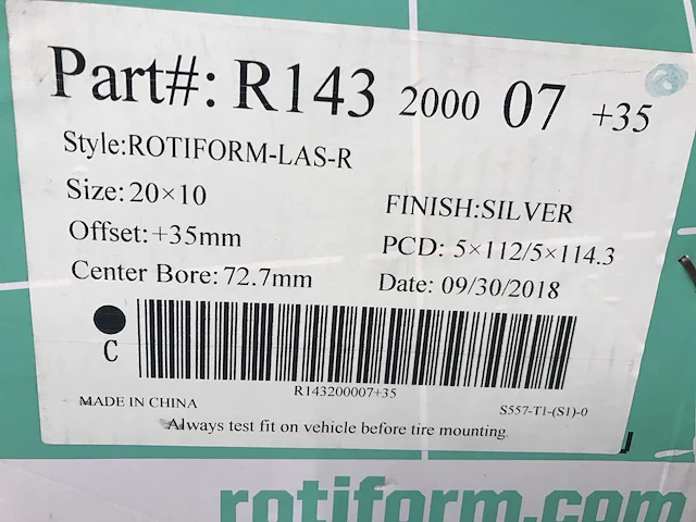 Rotiform-las-r r143 aluminium velg (4x) - afbeelding 5 van  5