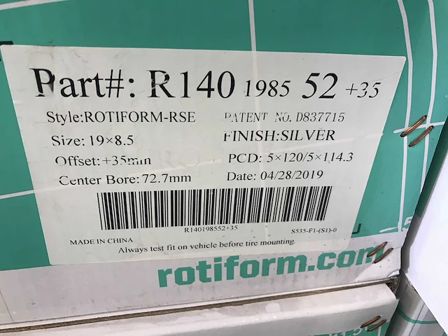 Rotiform-rse r140 aluminium velg (3x) - afbeelding 5 van  5