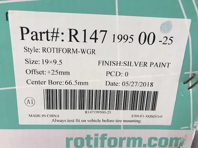 Rotiform-wgr r147 aluminium velg (4x) - afbeelding 5 van  5