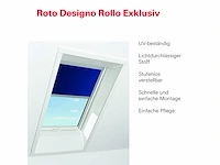 Roto original rolgordijn exclusiv zre voor dakraamgeleiderail zilver handmatige bediening blauw - afbeelding 4 van  5