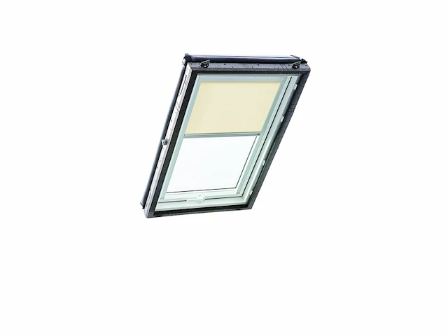 Roto origineel rolgordijn exclusiv zre geleiderail zilver daglichtrolgordijn voor dakvensters serie designo r4/r7 et classic 43/73 maat 074/140 | 07/14 kleur stof beige - afbeelding 1 van  5