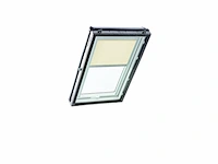 Roto origineel rolgordijn exclusiv zre geleiderail zilver daglichtrolgordijn voor dakvensters serie designo r4/r7 et classic 43/73 maat 074/140 | 07/14 kleur stof beige - afbeelding 1 van  5