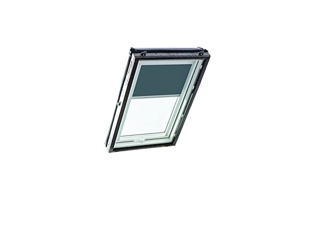 Roto origineel verduisterend rolgordijn zrv bijna volledige verduistering geleiderail zilver voor dakraam serie designo r4/r7 en classic 43/73 maat 065/118 | 06/11 grijs - afbeelding 1 van  3