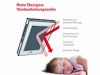 Roto origineel verduisterend rolgordijn zrv bijna volledige verduistering serie q met maat 094/160 09/16 kleur donkergrijs - afbeelding 4 van  4