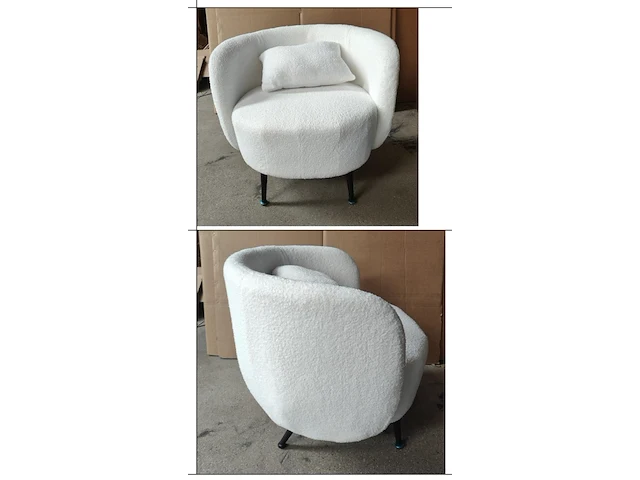 Round white teddy chair, 2025 - afbeelding 1 van  2