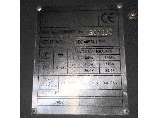 Rowac triple welder 400 dc - afbeelding 5 van  7