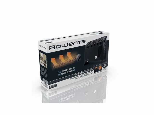 Rowenta convectorkachel vectissimo co3030f1 zwart - afbeelding 4 van  6