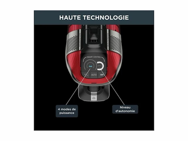 Rowenta x-force flex 12.60 rh98a3wo steelstofzuiger -ideaal voor huisdiereigenaren 150 airwatt led verlichting zuigmond rood grijs - afbeelding 3 van  6