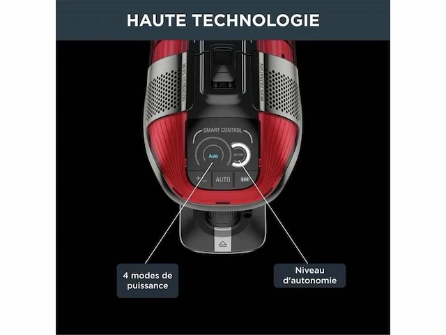 Rowenta xforce flex rh98a8 draadloze steelstofzuiger, animal care model rood grijs - afbeelding 6 van  8