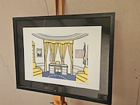 Roy lichtenstein - ''alpen winter jazz'' lithograaf - afbeelding 1 van  6