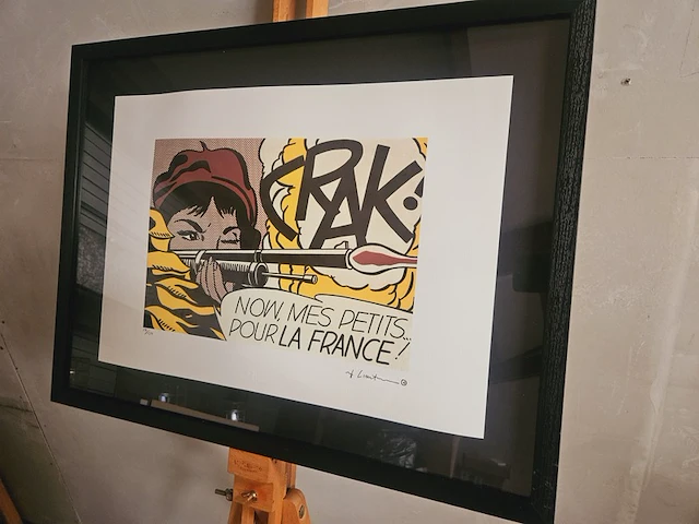 Roy lichtenstein - ''crak'' lithograaf - afbeelding 1 van  6