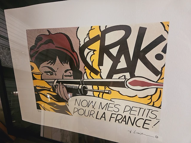 Roy lichtenstein - ''crak'' lithograaf - afbeelding 2 van  6
