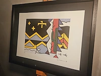 Roy lichtenstein - lithograaf - in nieuwe lijst - afbeelding 1 van  7