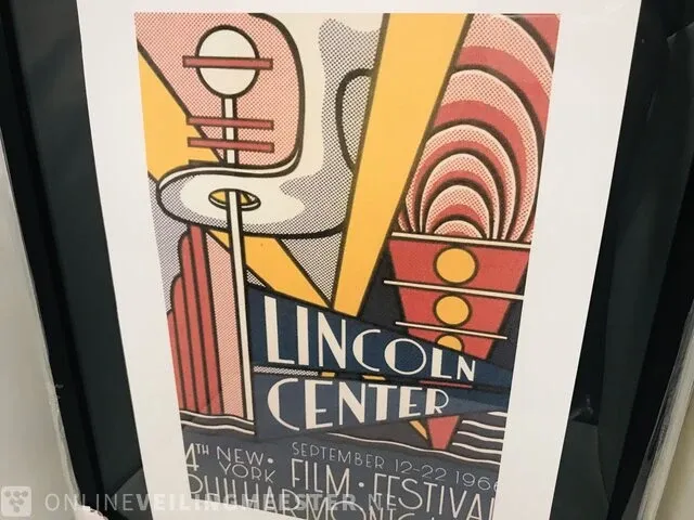Roy lichtenstein - lithograaf - lincoln center - afbeelding 1 van  6