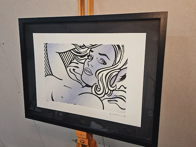 Roy lichtenstein - lithograaf - ''seductive girl'' in nieuwe lijst - afbeelding 1 van  7