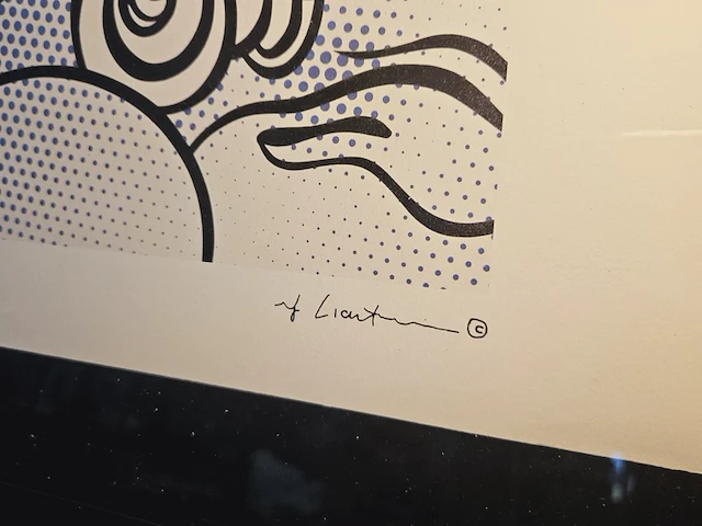 Roy lichtenstein - lithograaf - ''seductive girl'' in nieuwe lijst - afbeelding 4 van  7