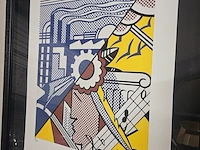 Roy lichtenstein lithograaf - ''industry and the arts'' - in nieuwe lijst - afbeelding 2 van  7