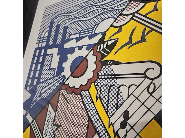 Roy lichtenstein lithograaf - ''industry and the arts'' - in nieuwe lijst - afbeelding 3 van  7