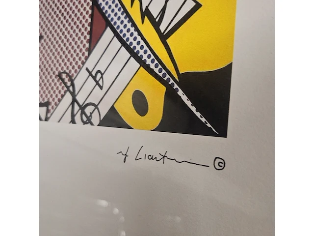 Roy lichtenstein lithograaf - ''industry and the arts'' - in nieuwe lijst - afbeelding 4 van  7
