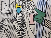 Roy lichtenstein lithograaf - ''nude reading'' - in nieuwe lijst - afbeelding 2 van  6