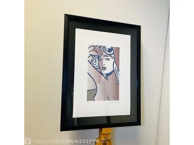 Roy lichtenstein lithograaf - 'nude with blue hair' pop art - afbeelding 2 van  4
