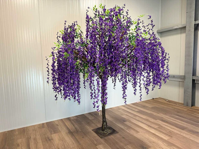 Royal pachira blauwe regen kunstboom - afbeelding 14 van  20