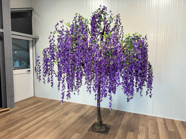 Royal pachira blauwe regen kunstboom - afbeelding 15 van  20