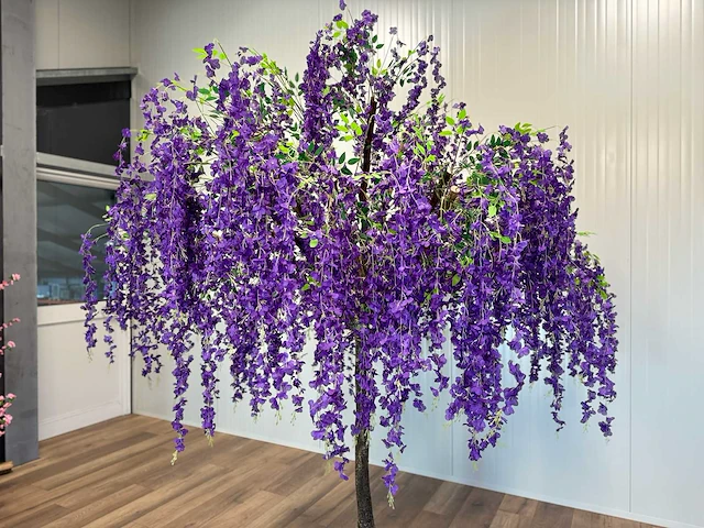Royal pachira blauwe regen kunstboom - afbeelding 19 van  20