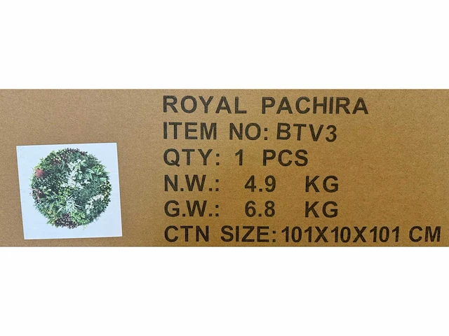 Royal pachira wand paneel rond (10x) - afbeelding 5 van  13