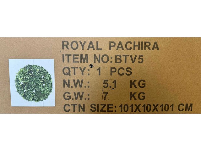 Royal pachira wand paneel rond (5x) - afbeelding 3 van  11
