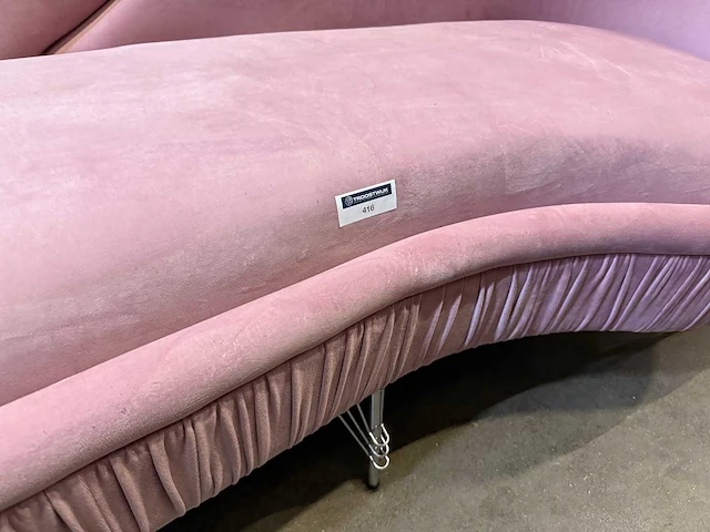 Roze hartvormige bank 210 cm - afbeelding 3 van  4