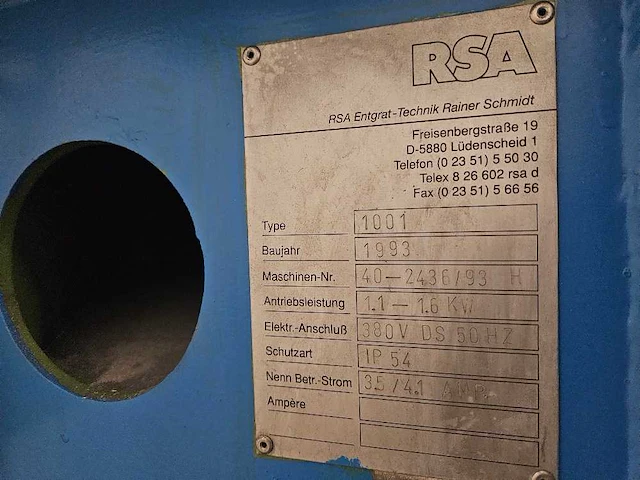 Rsa - 1001 - ontbraam machine - 1993 - afbeelding 5 van  7