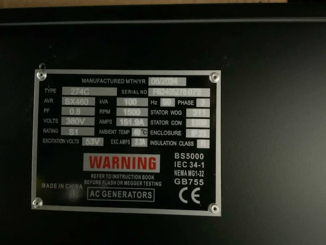 Rte - 100kva - noodstroomaggregaat / generator diesel - afbeelding 14 van  17