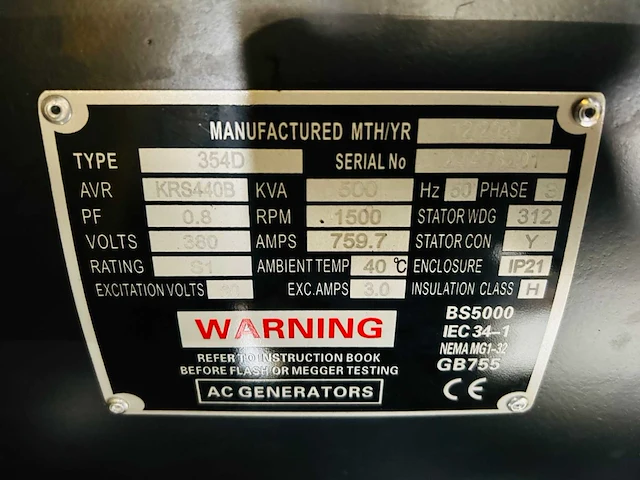 Rte - 12-2024 - 7156 - 500 kva noodstroomaggregaat - afbeelding 22 van  33