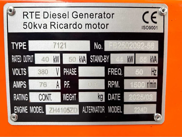 Rte - 2025 - 7121 - 50 kva noodstroomaggregaat - afbeelding 20 van  27