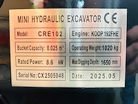 Rte - 2025 - cre102 - minigraafmachine 1020kg - afbeelding 29 van  29