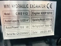 Rte - 2025 - cre112 - minigraafmachine 1120kg - afbeelding 33 van  34
