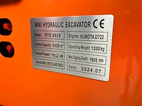 Rte - cx12-6 - minigraafmachine kubota euro 5 - 2024 - afbeelding 33 van  36