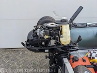 Rubberboot 3,8 meter met mercury 6pk 4t motor, strandtrailer en funband benethboats, ub360, groen - afbeelding 2 van  18