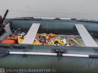 Rubberboot 3,8 meter met mercury 6pk 4t motor, strandtrailer en funband benethboats, ub360, groen - afbeelding 8 van  18
