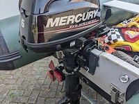 Rubberboot 3,8 meter met mercury 6pk 4t motor, strandtrailer en funband benethboats, ub360, groen - afbeelding 16 van  18